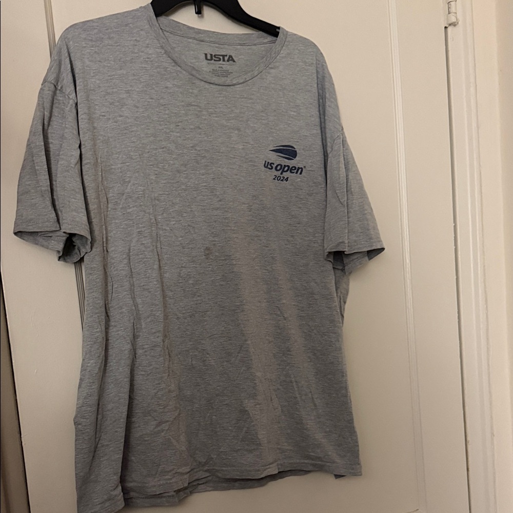 USTA us open 2024 Gray Men's Short Sleeve Tee size XXL